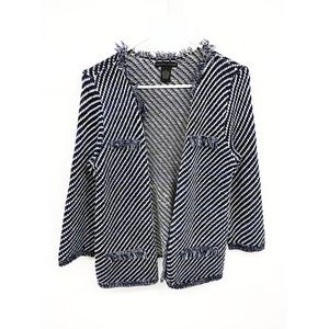 Preswick & Moore Womens Cotton Blend Cardigan Blazer with Pockets Size S